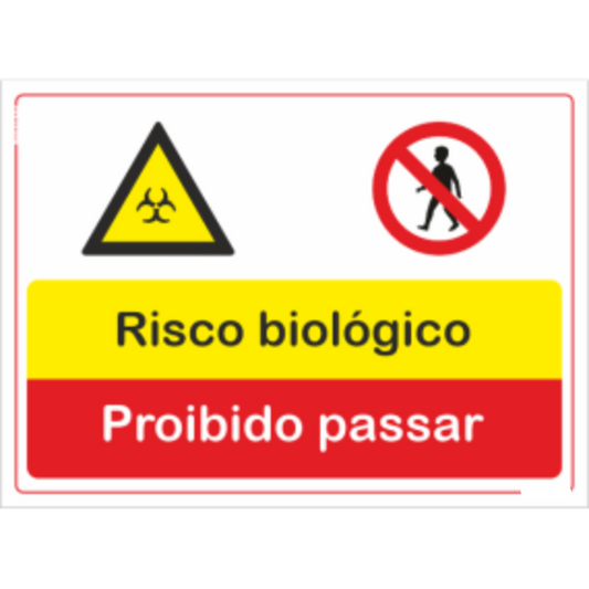 Compostos - "Risco biológico" "Proibido passar"