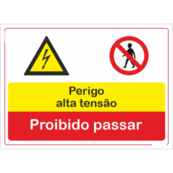 Compostos - "Perigo alta tensão" "Proibido passar"