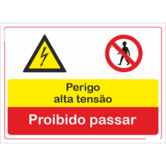 Compostos - "Perigo alta tensão" "Proibido passar"
