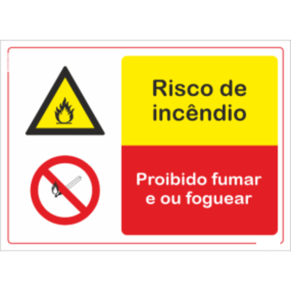 Compostos - "Risco de incêndio" "Proibido fumar e ou foguear"