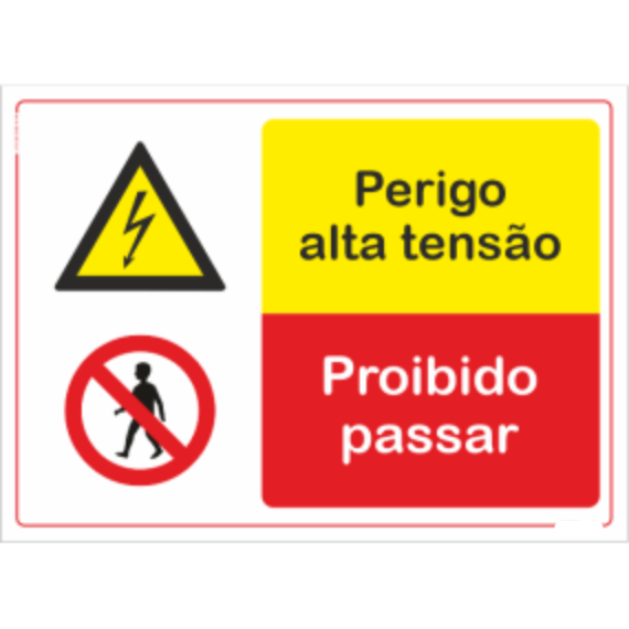 Compostos - "Perigo alta tensão" "Proibido passar"
