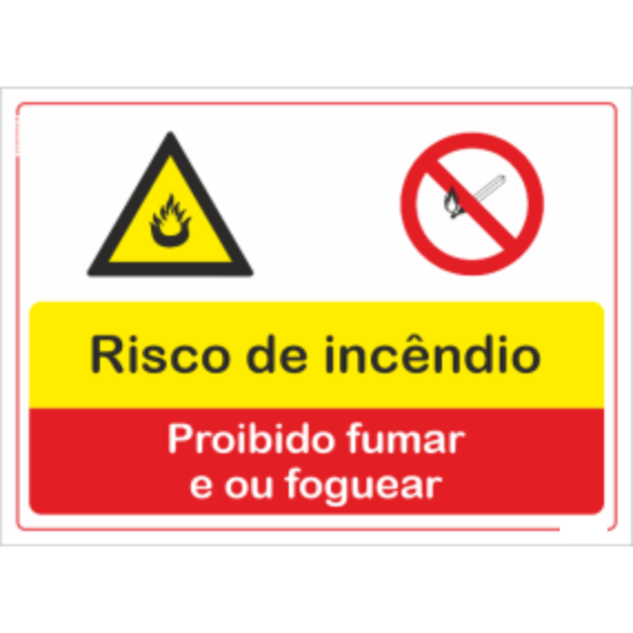 Compostos - "Risco de incêndio" "Proibido fumar e ou foguear"