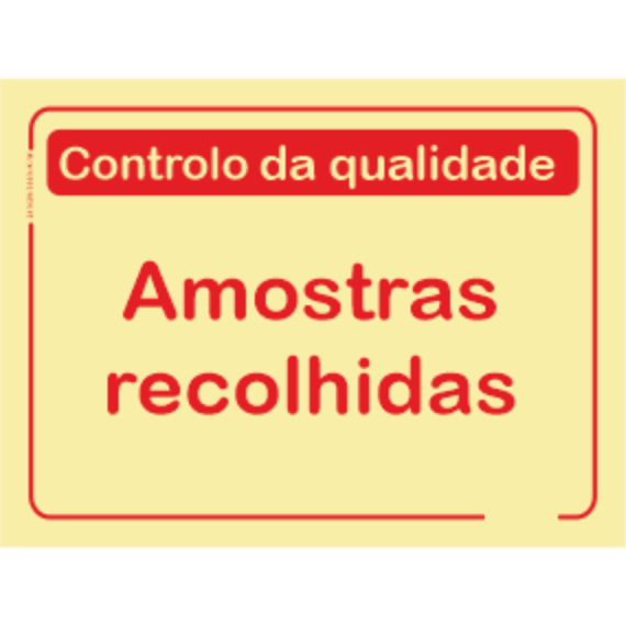 Qualidade - "Amostras recolhidas"
