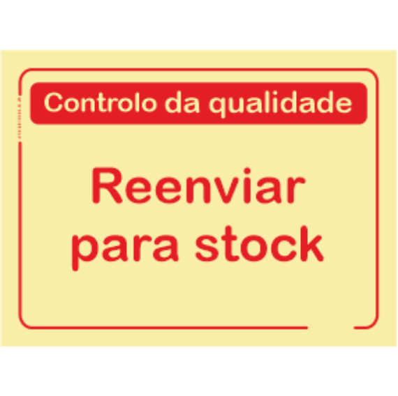 Qualidade - "Reenviar para stock"