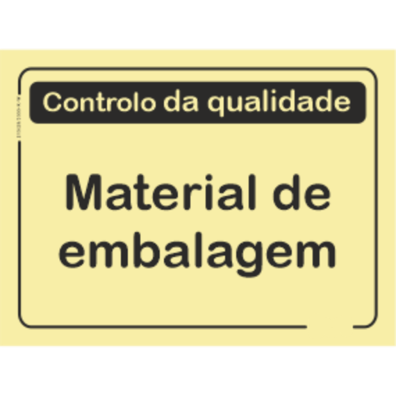 Qualidade - "Material de embalagem"