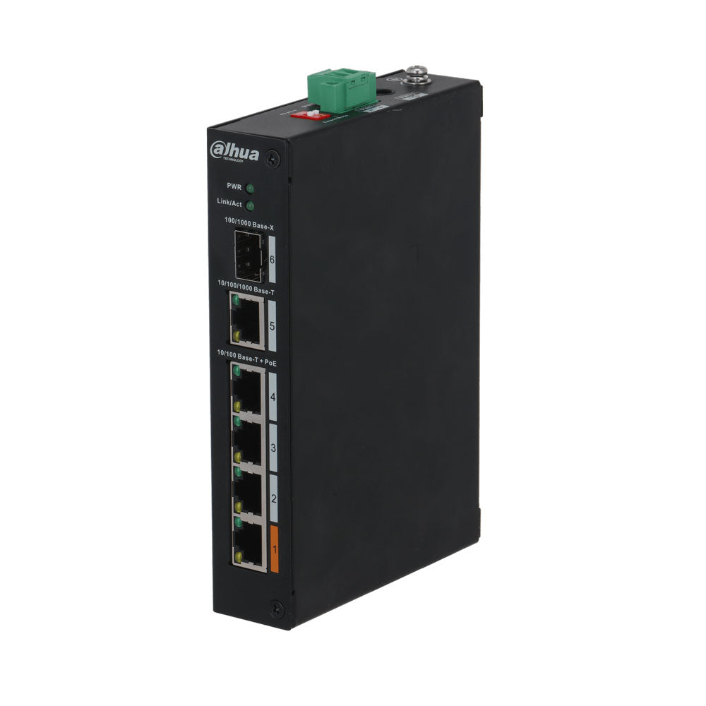 Switch combinado Dahua não gerível 4 PoE + 2 Gigabit DAHUA