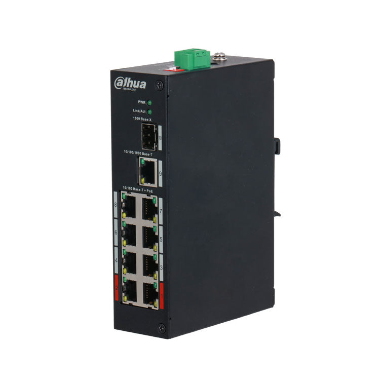 Switch combinado Dahua não gerido 8 PoE + 2 Gigabit DAHUA