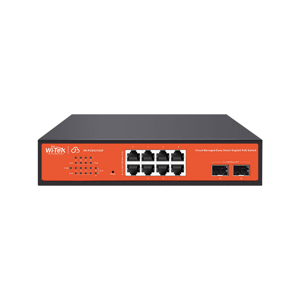 Switch PoE gerido em nuvem Gigabit de 8 portas WI-TEK