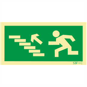 Emergency Exit - Stairs Up/Left