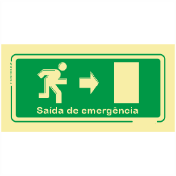 Saída de Emergência - "Saída de Emergência" Exterior Sentido Direita