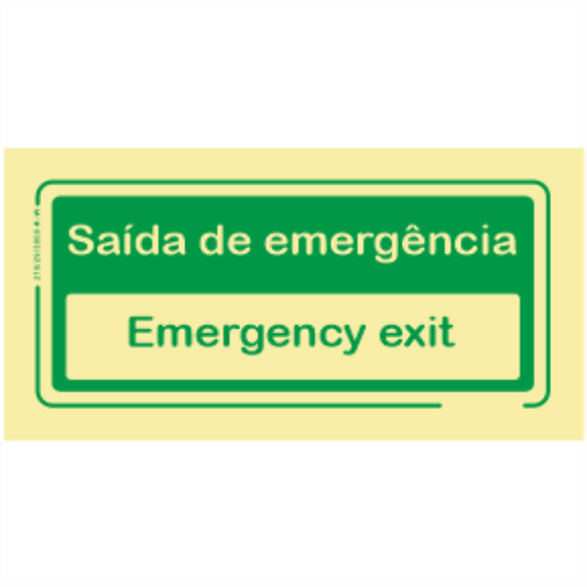 Saída de Emergência - "Saída de Emergência" "Emergency exit"
