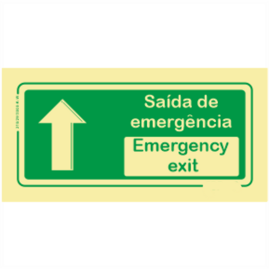 Saída de Emergência - "Saída de Emergência" "Emergency exit" Sentido Em Frente