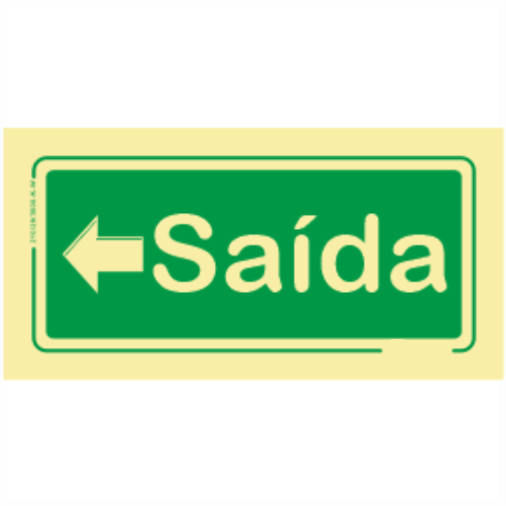 Saída de Emergência - "Saída" Sentido Esquerda
