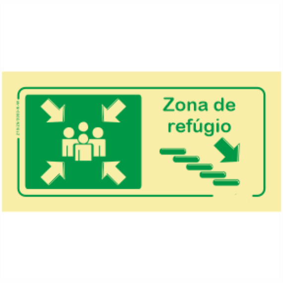 Saída de Emergência - "Zona de refúgio" Sentido Baixo/Direita