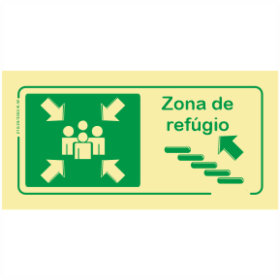 Saída de Emergência - "Zona de refúgio" Sentido Cima/Esquerda