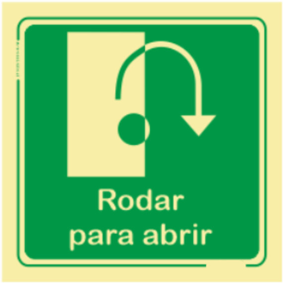 Saída de Emergência - "Rodar para abrir" Sentido Direita