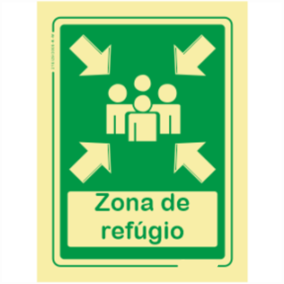 Sinal de Emergêrncia - "Zona de refúgio"