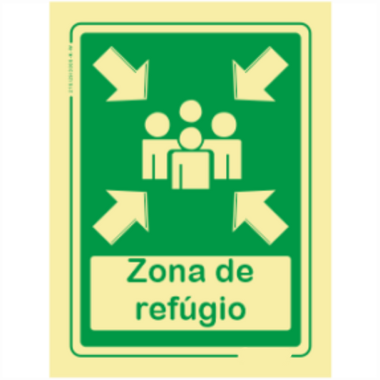 Sinal de Emergêrncia - "Zona de refúgio"