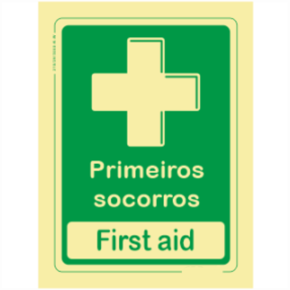 Sinal de Emergêrncia - "Primeiros socorros" "First aid"