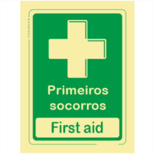 Sinal de Emergêrncia - "Primeiros socorros" "First aid"