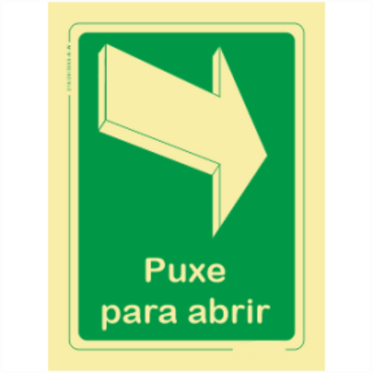 Sinal de Emergêrncia - Sentido Direita baixo "Puxe para abrir"