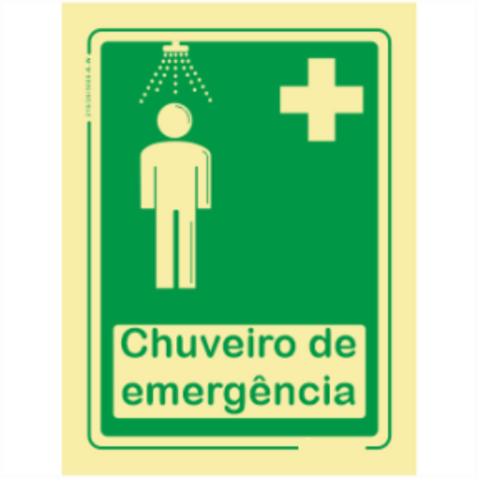 Sinal de Emergência - "Chuveiro de emergência"