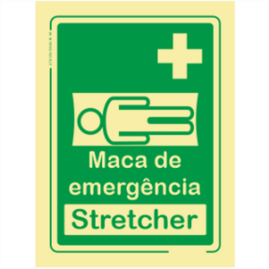Sinal de Emergência - "Maca de emergência" "Strecher"