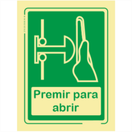 Sinal de Emergência - "Premir para abrir"