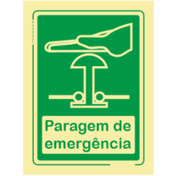 Sinal de Emergência - "Paragem de emergência"