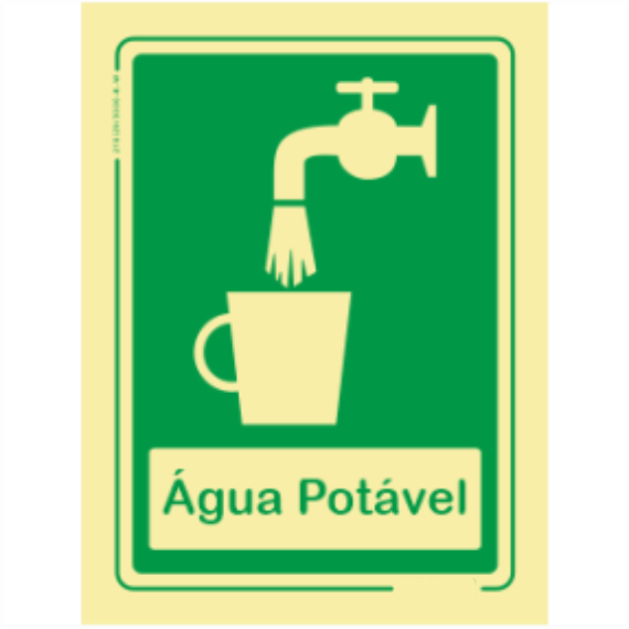 Sinal de Emergêrncia - "Água potável"
