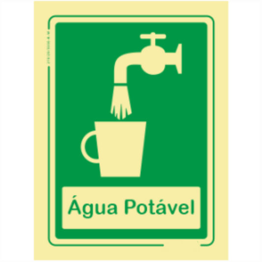 Sinal de Emergêrncia - "Água potável"