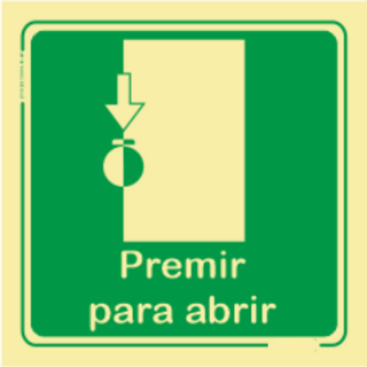 Saída de Emergência - "Premir para abrir"
