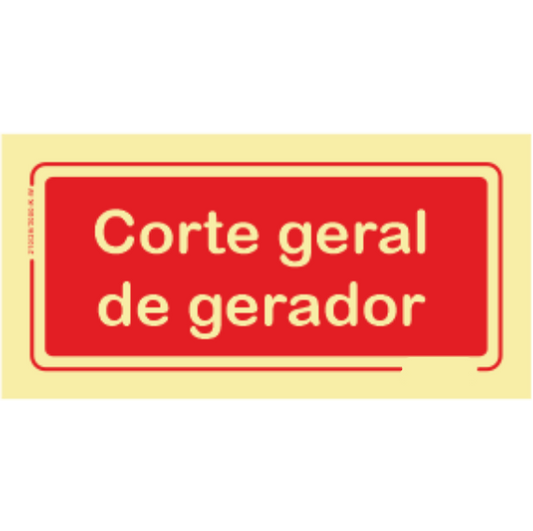 Segurança Contra Incêndio - "Corte geral de gerador"