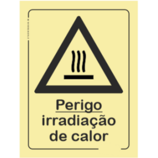 Perigo - "Perigo irradiação de calor"