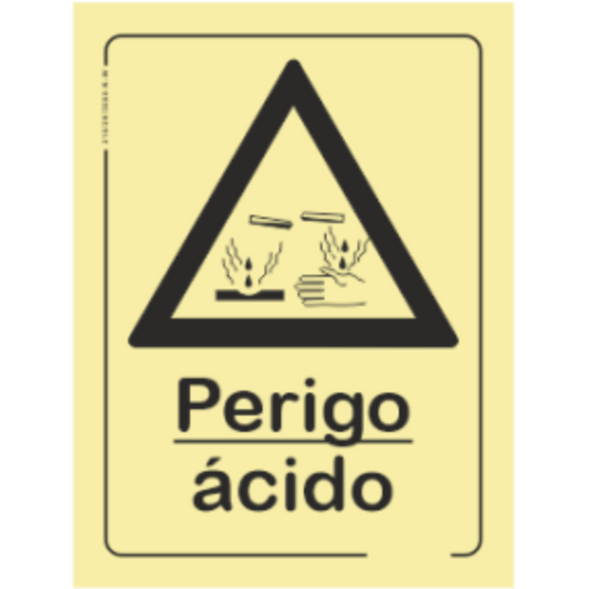 Perigo - "Perigo ácido"