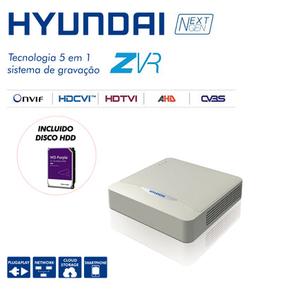 Kit HYUNDAI 4MP + Disco HDD