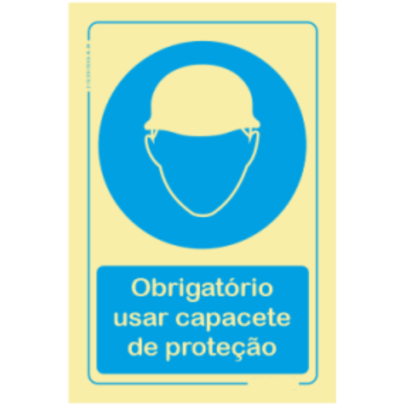 Obrigatório  - "Obrigatório usar capacete de proteção"