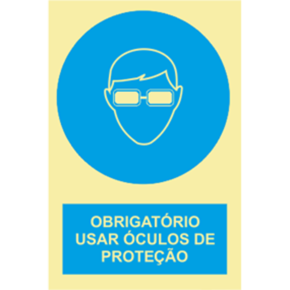 Obrigatório  - "Obrigatório usar óculos de proteção"