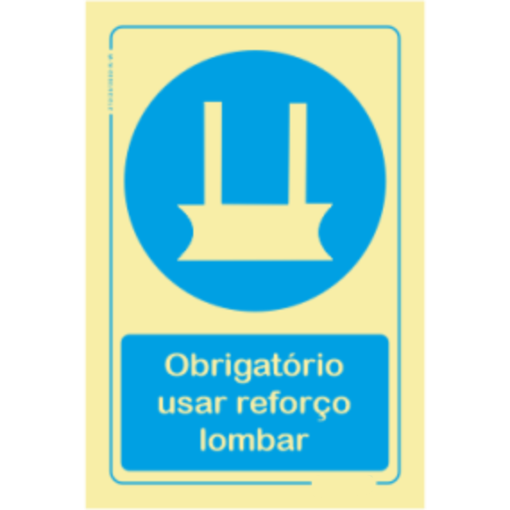 Obrigatório  - "Obrigatório usar reforço lombar"