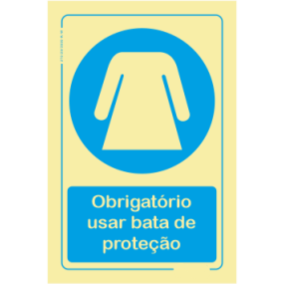 Obrigatório  - "Obrigatório usar bata de proteção"