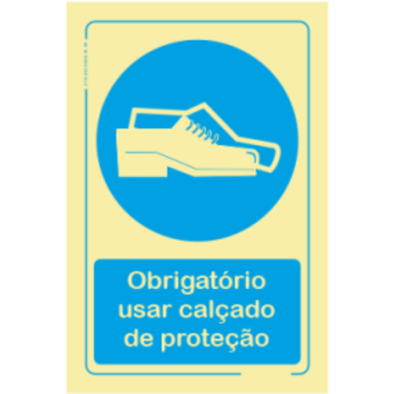 Obrigatório  - "Obrigatório usar calçado de proteção"