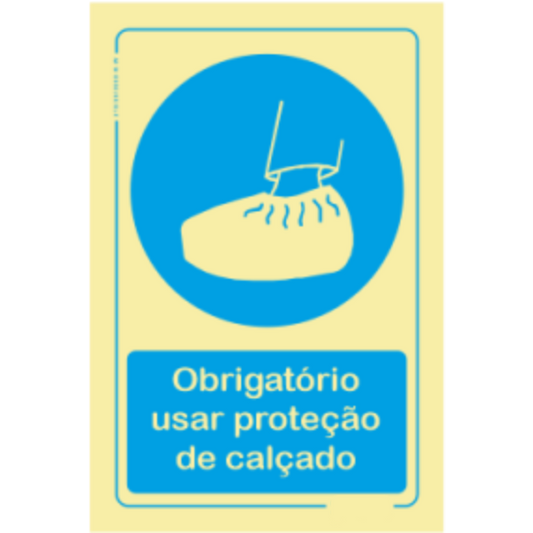 Obrigatório  - "Obrigatório usar proteção de calçado"