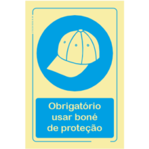 Obrigatório  - "Obrigatório usar bóne de proteção"