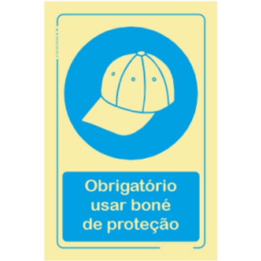 Obrigatório  - "Obrigatório usar bóne de proteção"