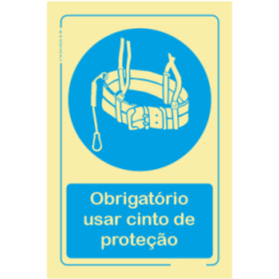 Obrigatório  - "Obrigatório usar cinto de proteção"