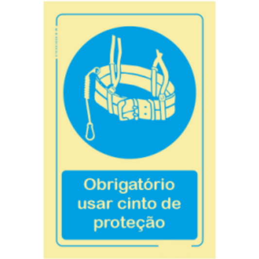 Obrigatório  - "Obrigatório usar cinto de proteção"