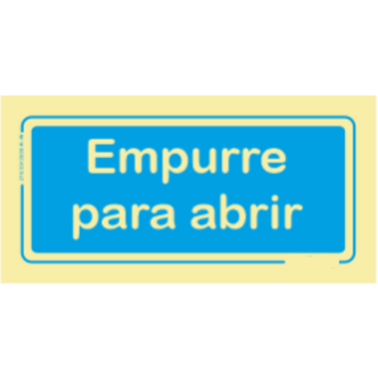 Informação - "Empurre para abrir"