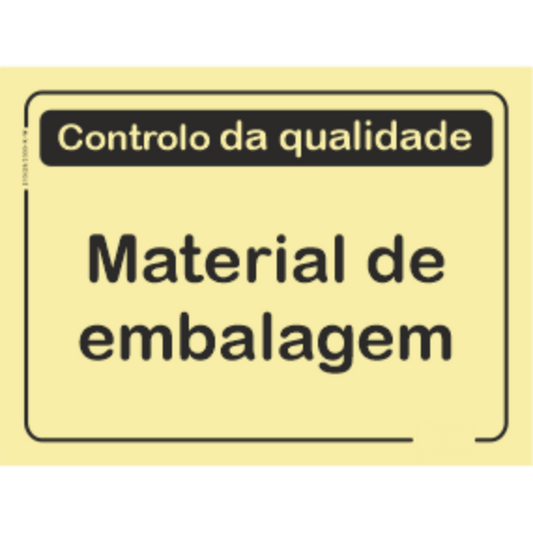 Qualidade - "Material de embalagem"