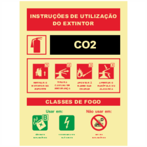 Segurança Contra Incêndio - "Instruções de utilização do extintor" CO2
