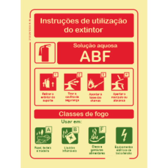 Segurança Contra Incêndio - "Instruções de utilização do extintor" SOLUÇÃO AQUOSA ABF